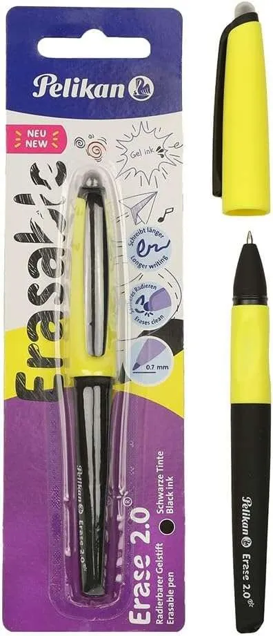Penna a sfera Pelikan Roller Erase 2.0 - Impugnatura ergonomica anti-fatica - Inchiostro a lunga durata - Corpo dello stesso colore di scrittura - Colore nero - immagine 1