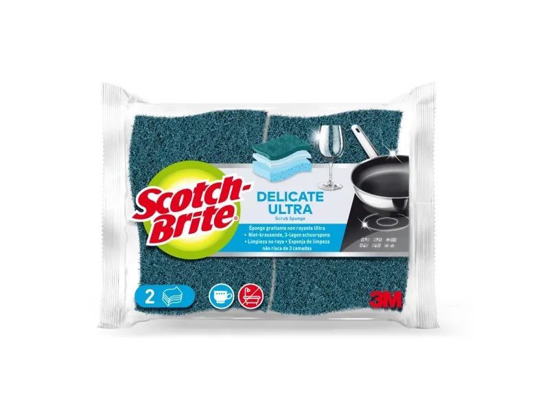 Scotch-Brite Confezione da 2 Pagliette da Cucina Antigraffio - Verde Scuro - immagine 1