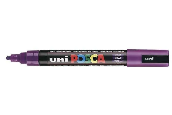 POSCA uni PC-5M evidenziatore 1 pz Tipo di punta Viola - immagine 1