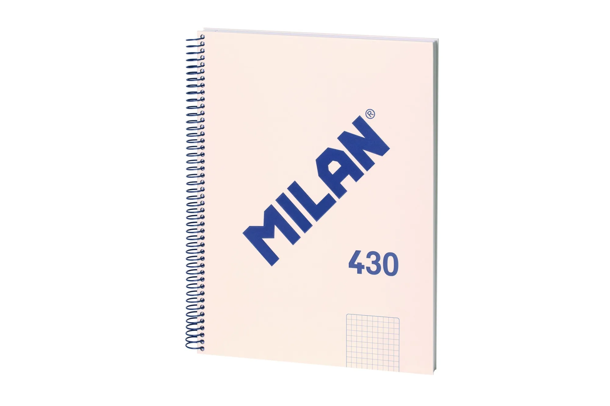 Quaderno Spirale Milan Formato A4 con Reticolo 5x5mm - 80 Fogli da 95 gr/mq - Microperforato 4 Fori - Colore Beige - immagine 1