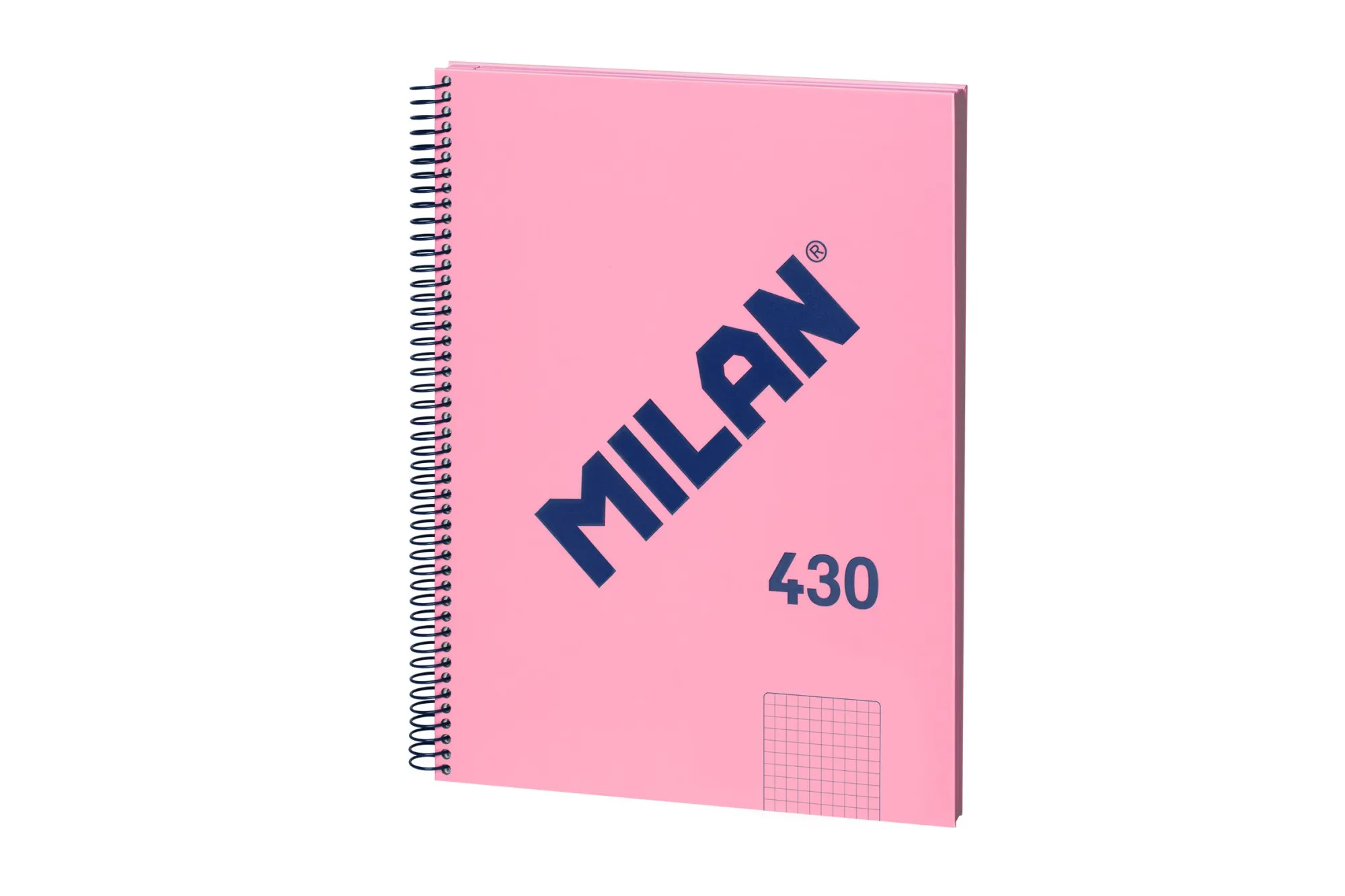 Quaderno Spirale Milan Formato A4 Reticolo 5x5mm - 80 Fogli da 95 gr/mq - Microperforato 4 Fori - Colore Rosa - immagine 1
