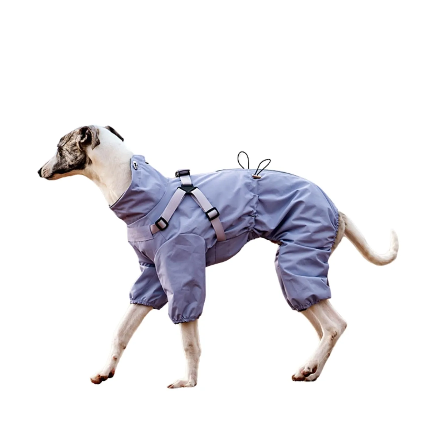 BT Bear Impermeabile con Pettorina per Cani, Giacca Regolabile a 4 Zampe per Cani con Pettorina Riflettente Tuta Impermeabile per Cani di Taglia Media e Grande, Viola 5XL - immagine 2