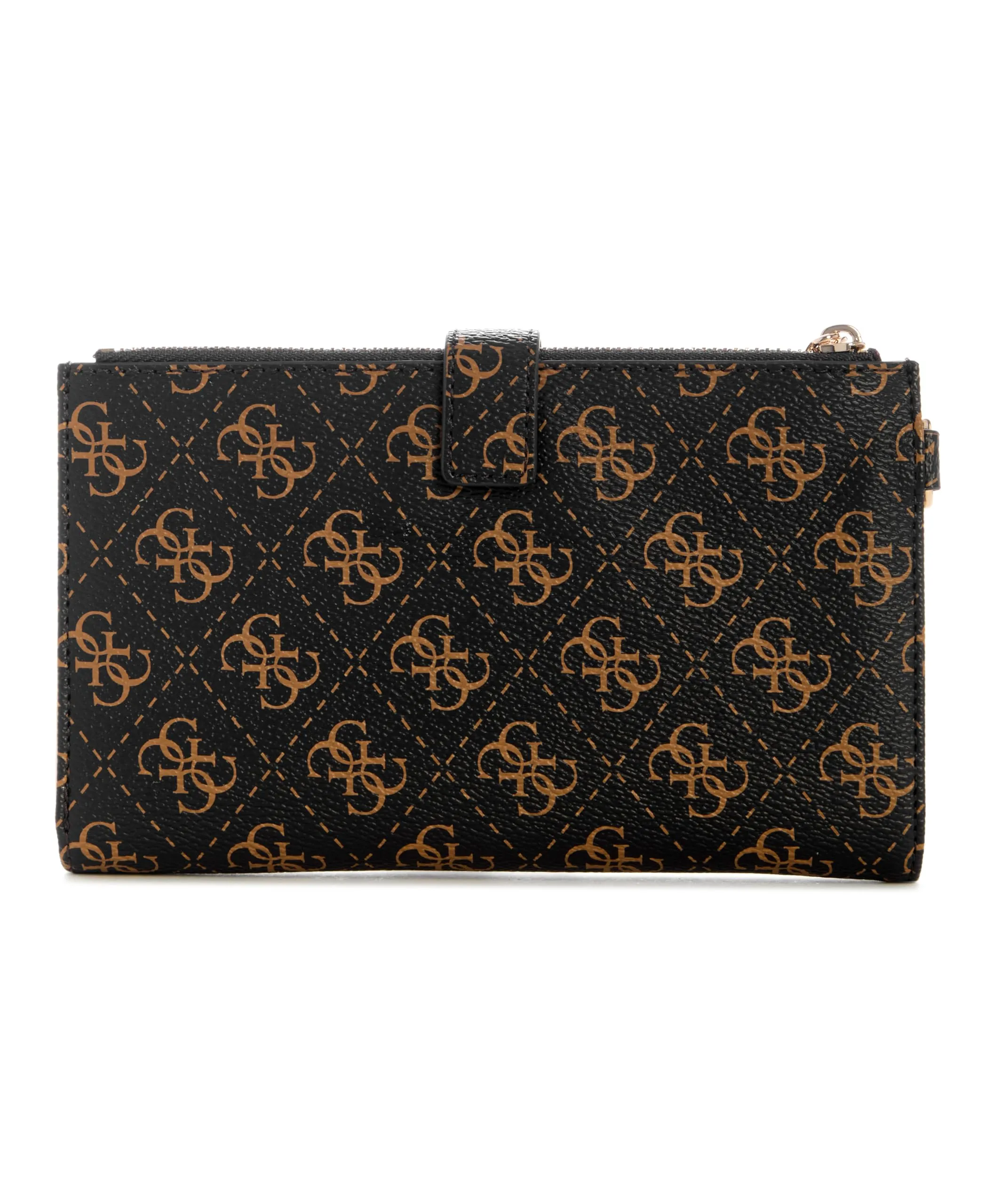 GUESS Laurel II - Portafoglio da donna con doppia cerniera, organizer, Logo marrone, Taglia unica - immagine 3