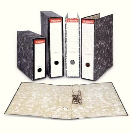 Esselte 46960 Raccoglitore a leva di cartone con dorso di 75 mm colore: nero - immagine 1
