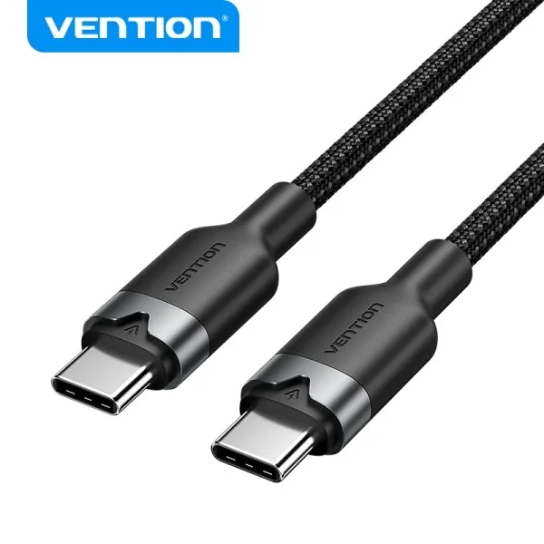 Cavo USB 2.0 Vention - Nichelato - 60W - 3A - 2m - Nero - immagine 1