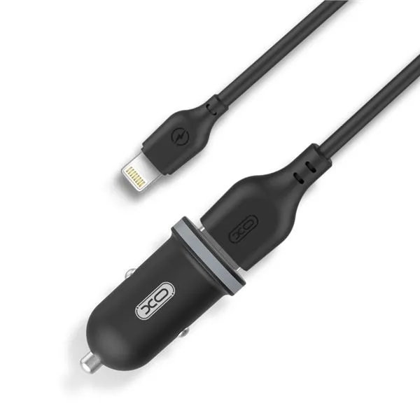 Caricabatteria da auto XO TZ08 Pack + cavo da USB-A a Lightning - 2 porte USB - immagine 1