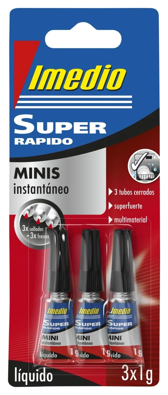 Colla Imedio Super Rapida Istantanea Confezione da 3 Tubi da 1gr - Trasparente - Multimateriale - immagine 1