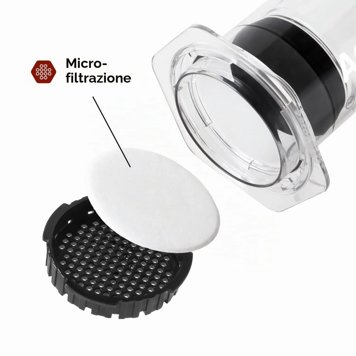 AeroPress Clear XL Coffee Press, grande French Press tutto-in-uno, macchina da caffè manuale stile espresso e pour-over, pronta in 2 minuti, portatile per viaggio e campeggio - immagine 3