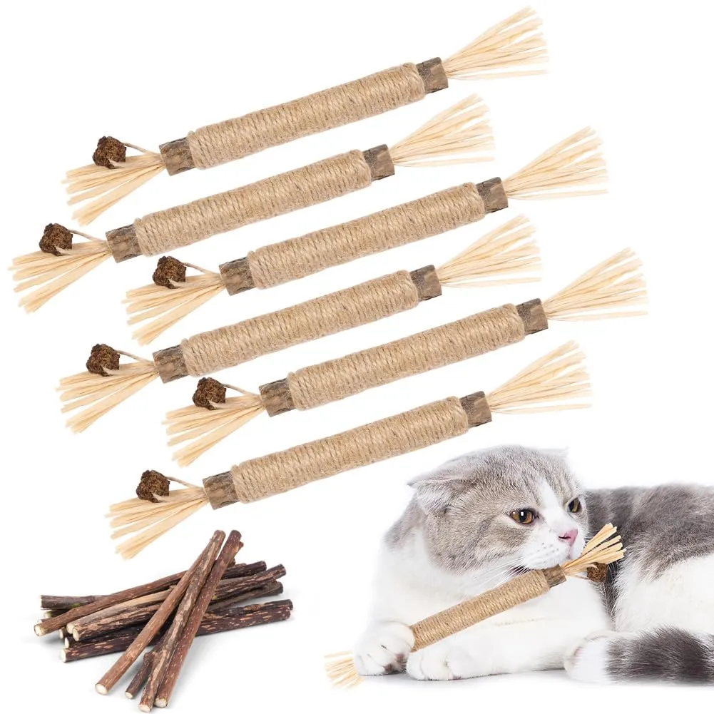 OSDUE Bastoncini Cura Denti per Gatti, 21Pz Dental Stick, Giocattolo di Erba Gatta Matatabi Stick Contro Alito Cattivo per Dental Care Pratica Bastoncini da Masticare Naturale, con 6 Frutta Erba Gatta - immagine 9