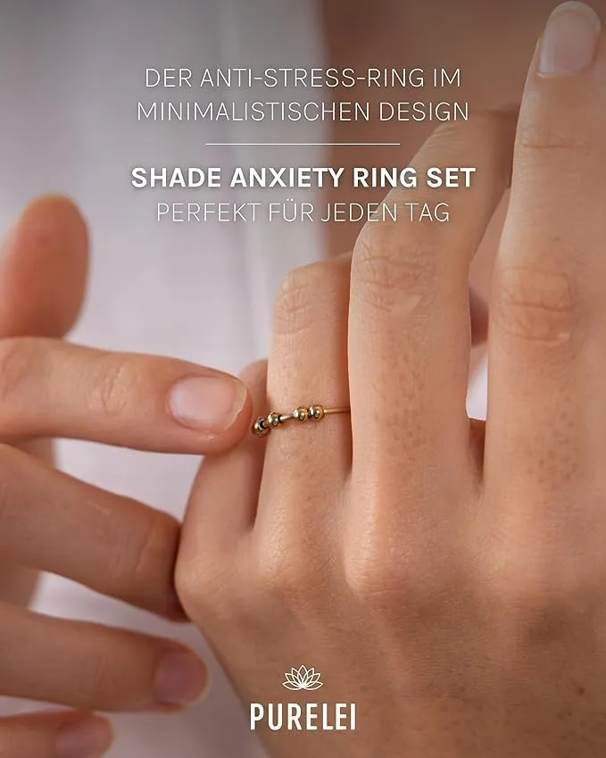Purelei® Anello per l'ansia Shade - Anello da donna impermeabile in acciaio inossidabile resistente - Anelli regolabili dalla taglia 50 alla 66 - Gioielli alla moda per il tuo look individuale, 60-66 - immagine 3