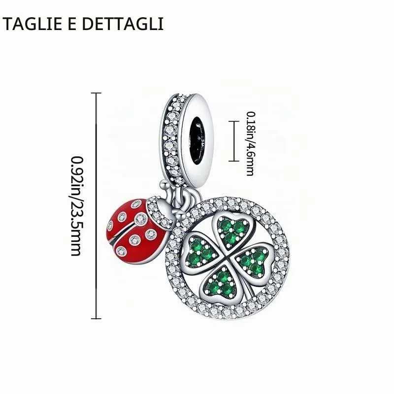 XWN Ciondolo Argento Sterling 925 con Cubic Zirconia Pendenti per Pandora Braccialetti, Compatibile con Braccialetti e Collane europei, perfetto Regali per Moglie e Ragazze - immagine 6