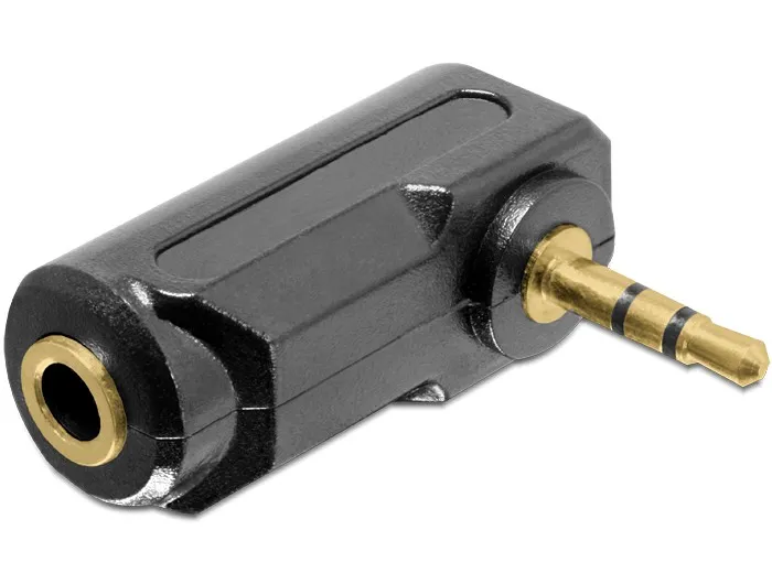 Adattatore Audio Stereo 35Mm M Poli Femmina - Maschio Angolato Delock - immagine 1