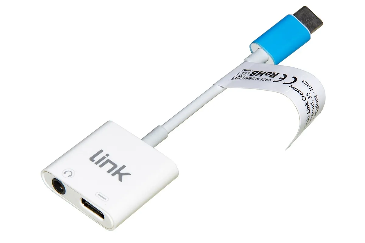 Adattatore Splitter Usb-C Maschio Per Ricarica Smartphone E Audio Con Microfono Per Telefonate E Musica Cm 15 - immagine 1