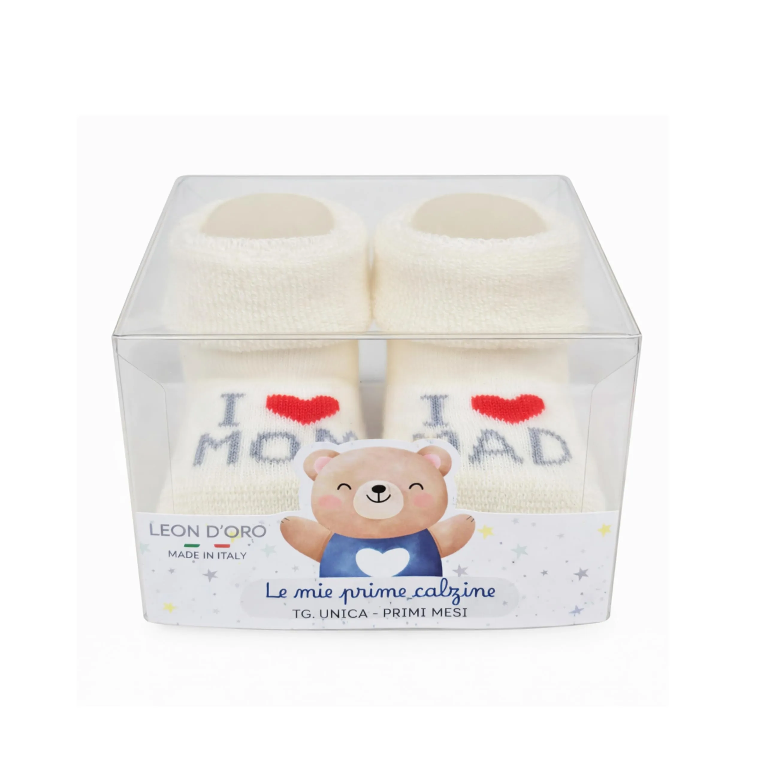LEON D'ORO Calze Neonato Calzino Regalo Scarpine Babbucce bambini Primi Mesi Taglia Unica Made in Italy (IT, Età, Taglia unica, ASS1 UNISEX) - immagine 7