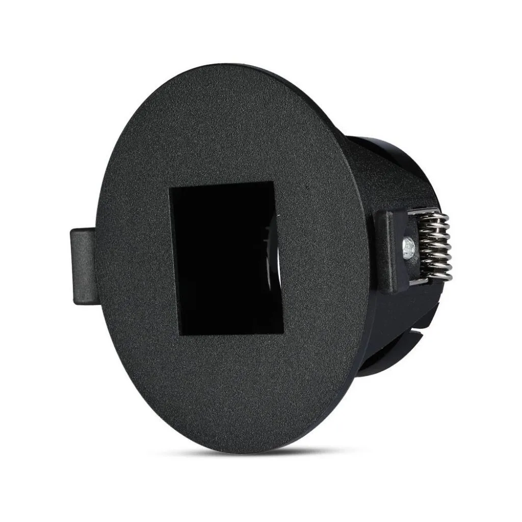 V-TAC Portafaretto LED da Incasso GU10 con Sezione Quadrata Colore Nero con Interno Nero - immagine 1