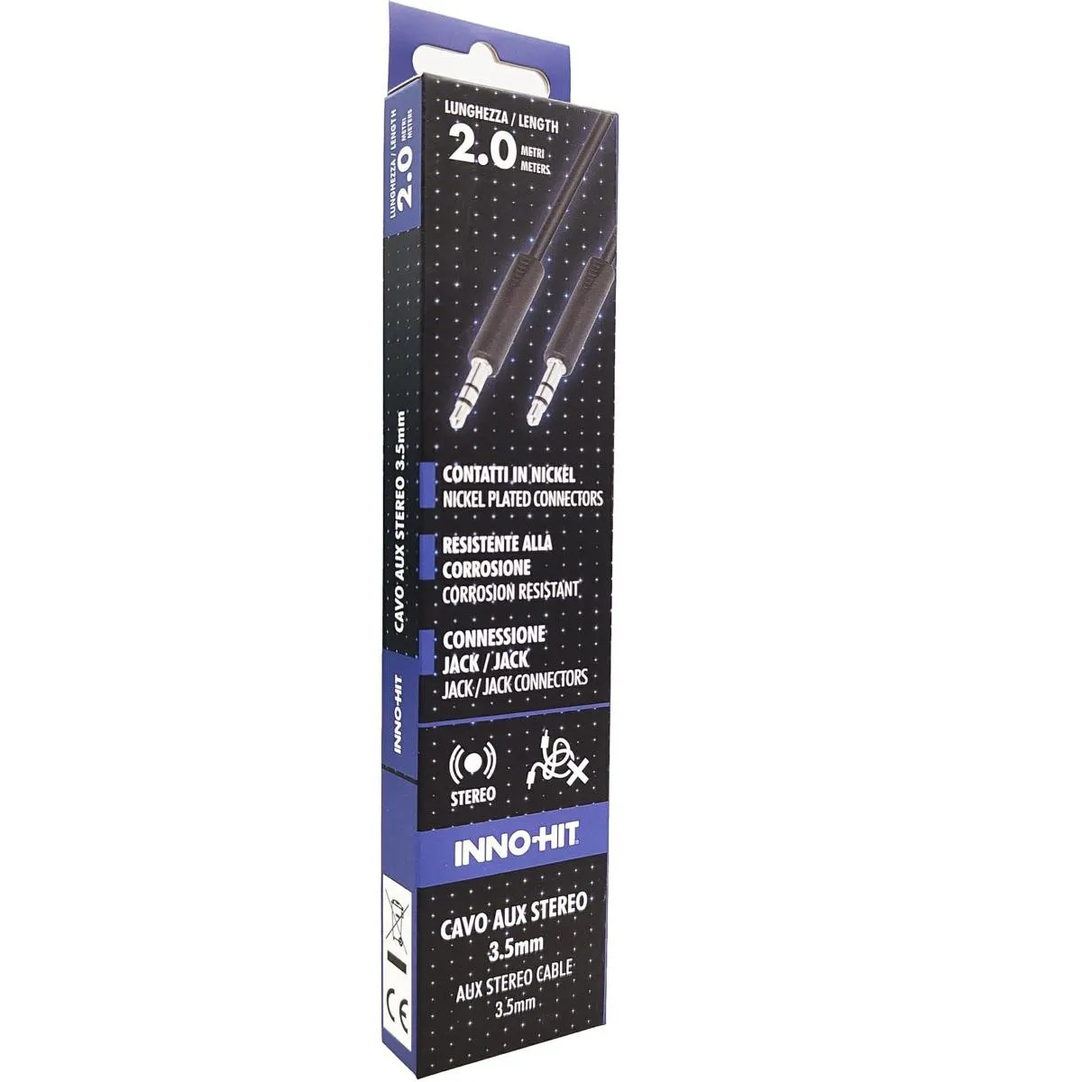 Innohit Cavo Stereo 35 Mm 2 Mt (Jack/Jack) - immagine 1