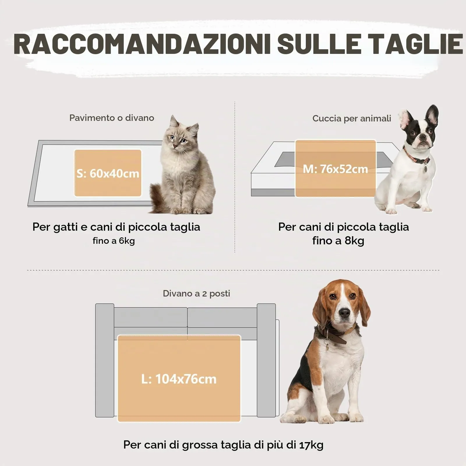 luciphia 3 Pezzi Coperta per Cane/Gatto Lavabile Soffice Durevole, Morbida e Calda Flanella,Amore Zampa,Medium (76 * 52cm) - immagine 6