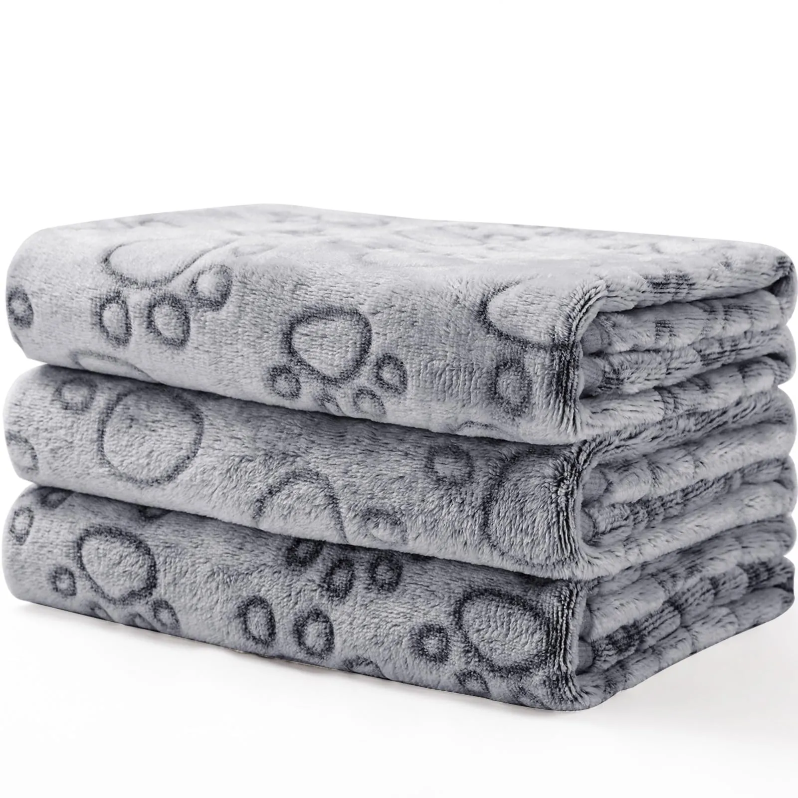 luciphia 3 Pezzi Coperta per Cane/Gatto Lavabile Soffice Durevole, Morbida e Calda Flanella,Amore Zampa,Small (60 * 40cm) - immagine 1