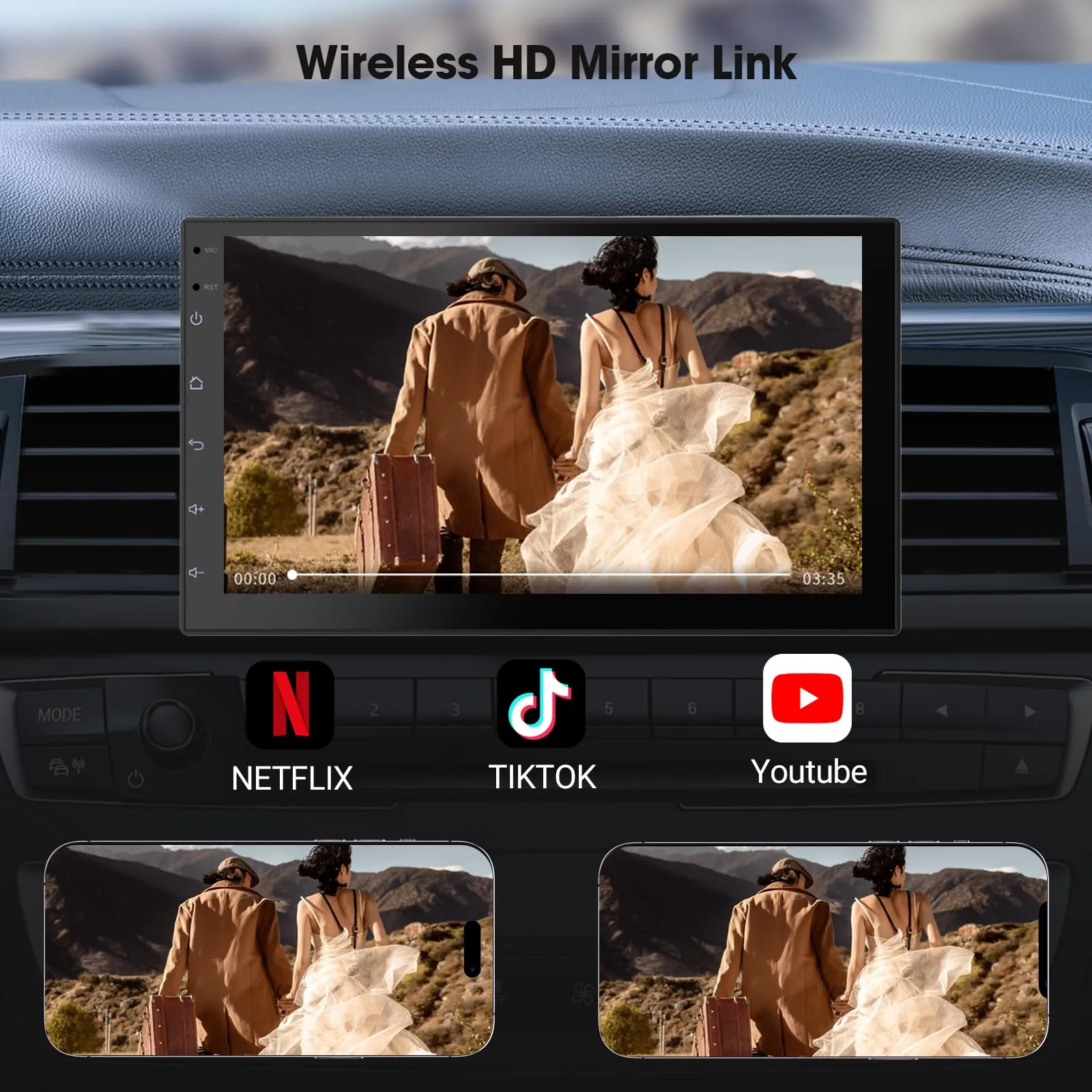 Haudio 7 pollici Autoradio 2 DIN,CarPlay wireless & Android Auto - immagine 6