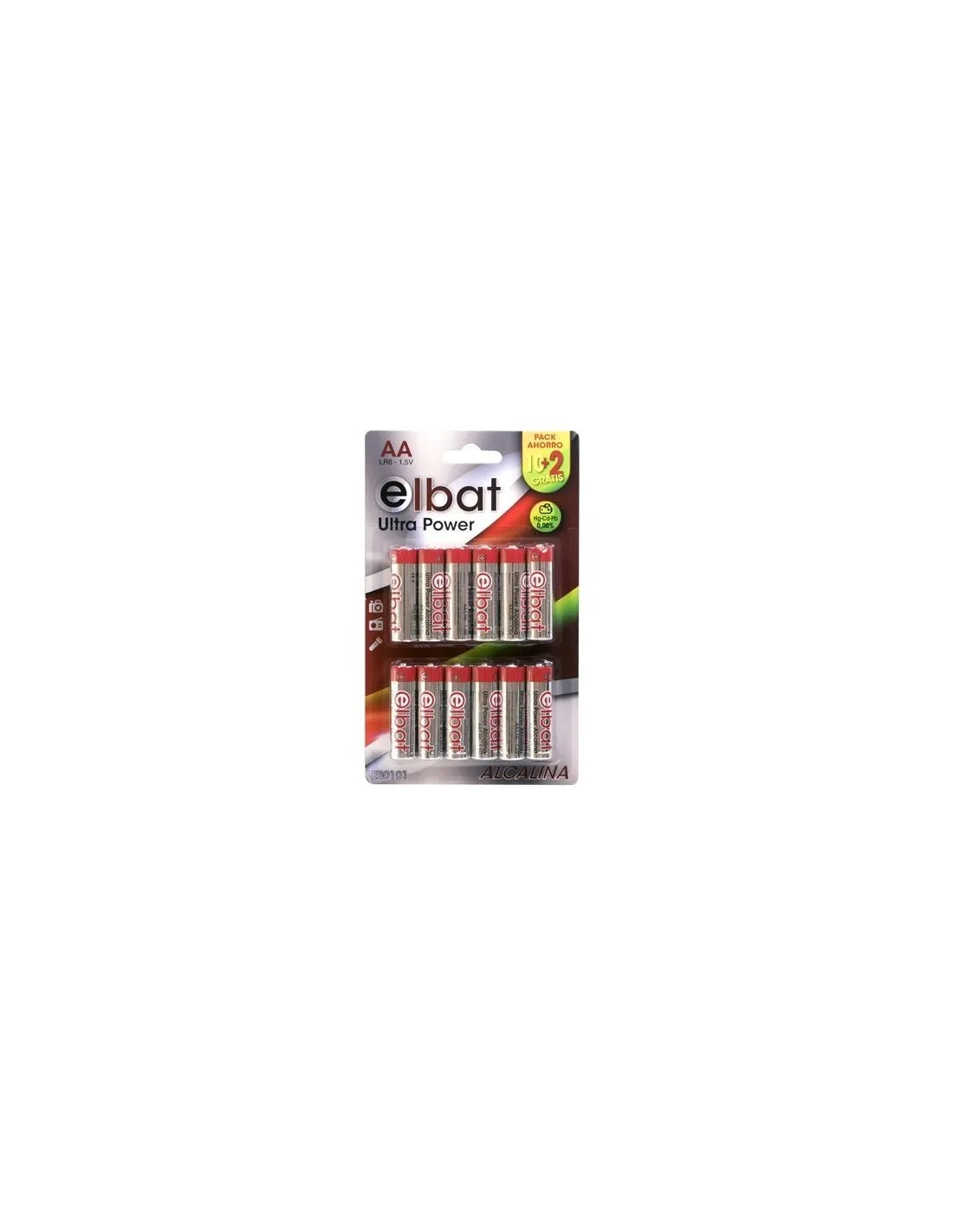 Elbat Confezione da 12 batterie alcaline LR6/AA - immagine 1