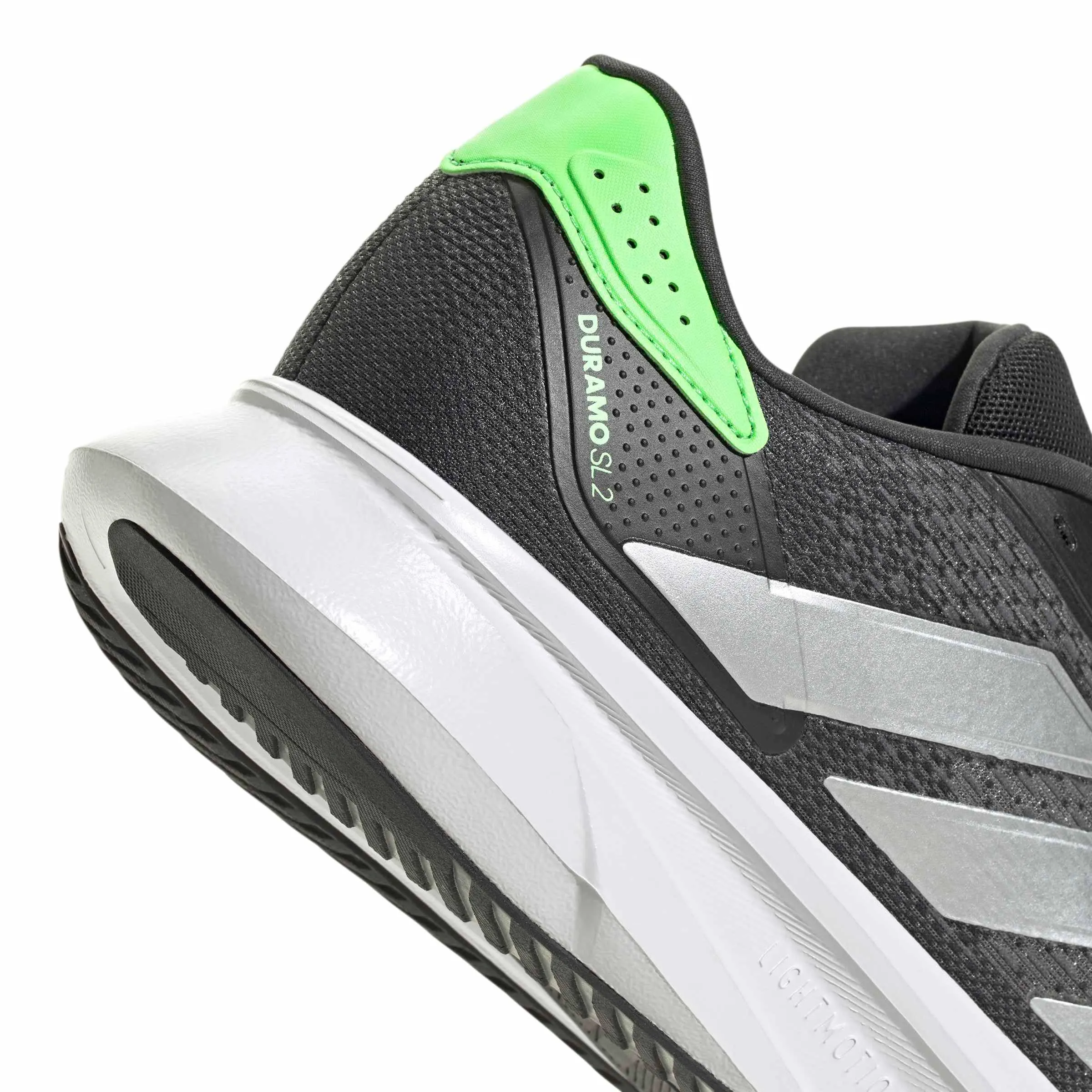 Adidas Uomo Duramo SL 2 Running Shoes, Carbon/Silver Met./Lime Burst, 44 EU - immagine 6