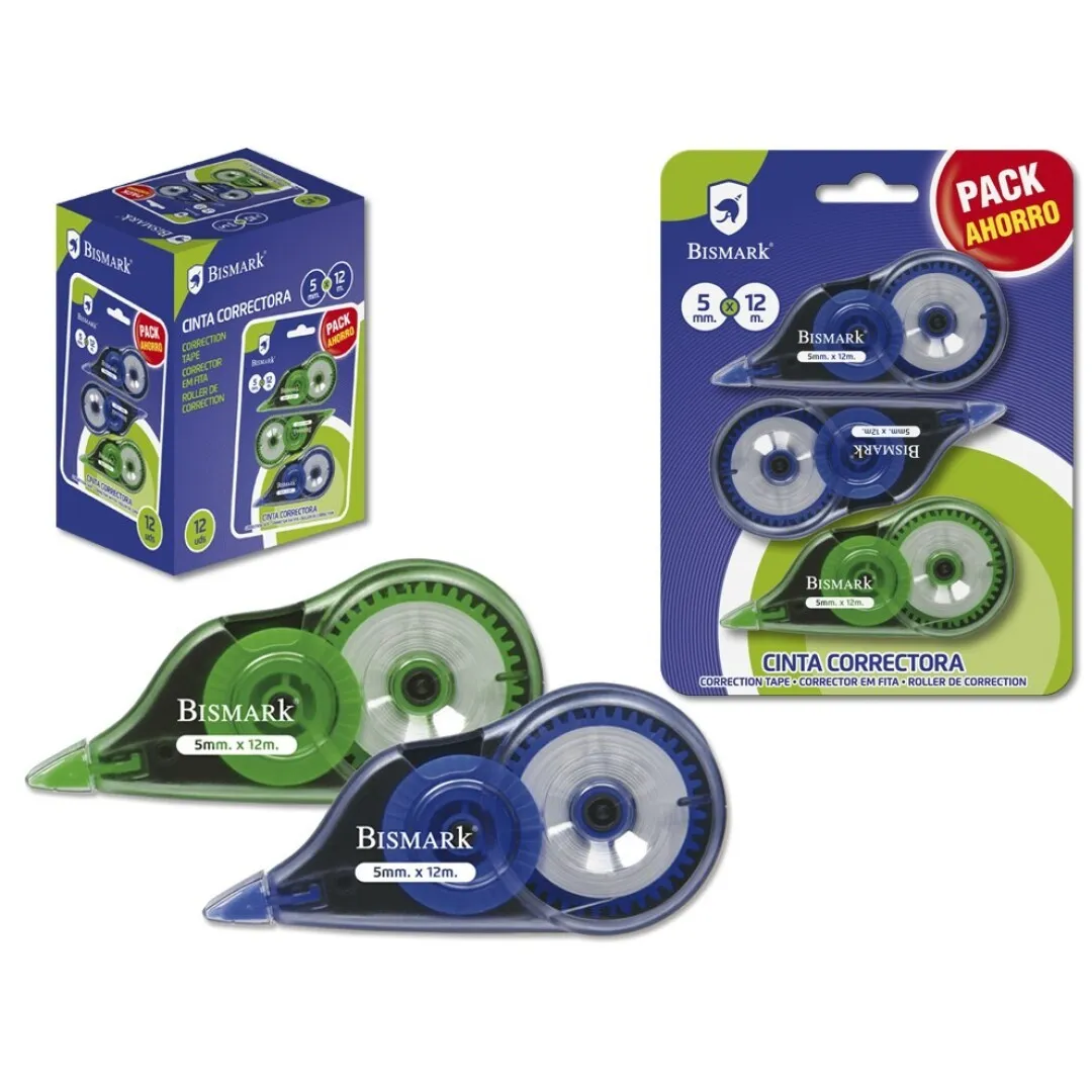 Bismark 328210 nastro di correzione 12 m Multicolore 3 pz - immagine 1