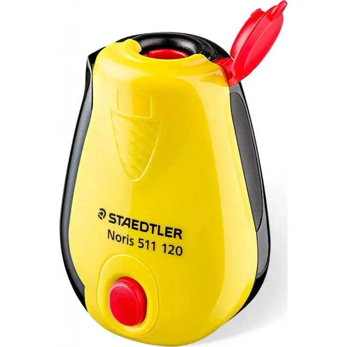 Temperamatite Staedtler Noris con serbatoio - 1 foro - affilato in entrambe le direzioni - colore giallo - immagine 1