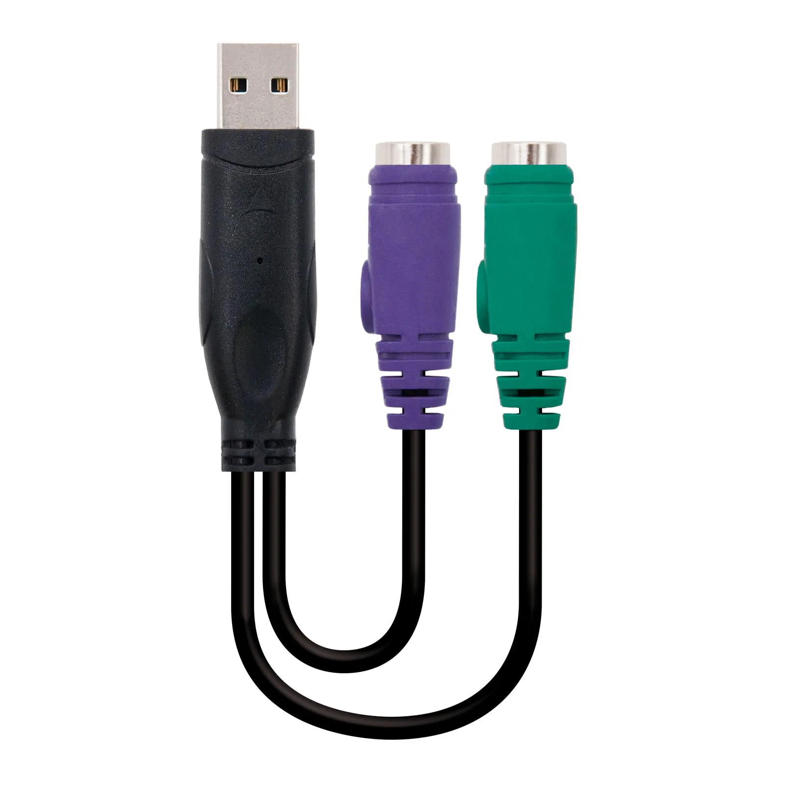 Nanocable 10.03.0101 cavo PS/2 015 m 2x 6-p Mini-DIN USB A Nero - immagine 1