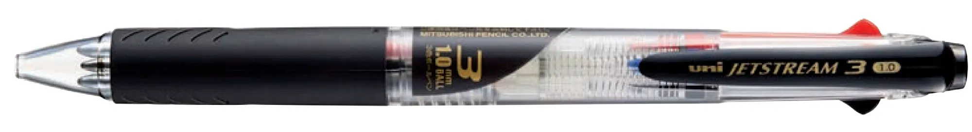 Uni-Ball Jetstream SXE3-400-10 Nero Blu Rosso Penna a sfera retrattile a clip 1 pz - immagine 1