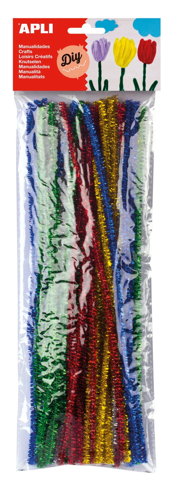 Apli Confezione da 50 Scovolini Ø 6 mm x 300 mm - Colori Assortiti - immagine 1