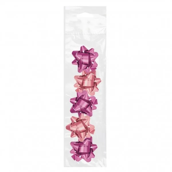 Dohe Chic Confezione da 5 fiocchi regalo - Forma di stella - Misura 56 cm - Colore rosa - immagine 1