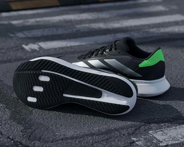 Adidas Uomo Duramo SL 2 Running Shoes, Carbon/Silver Met./Lime Burst, 44 2/3 EU - immagine 2