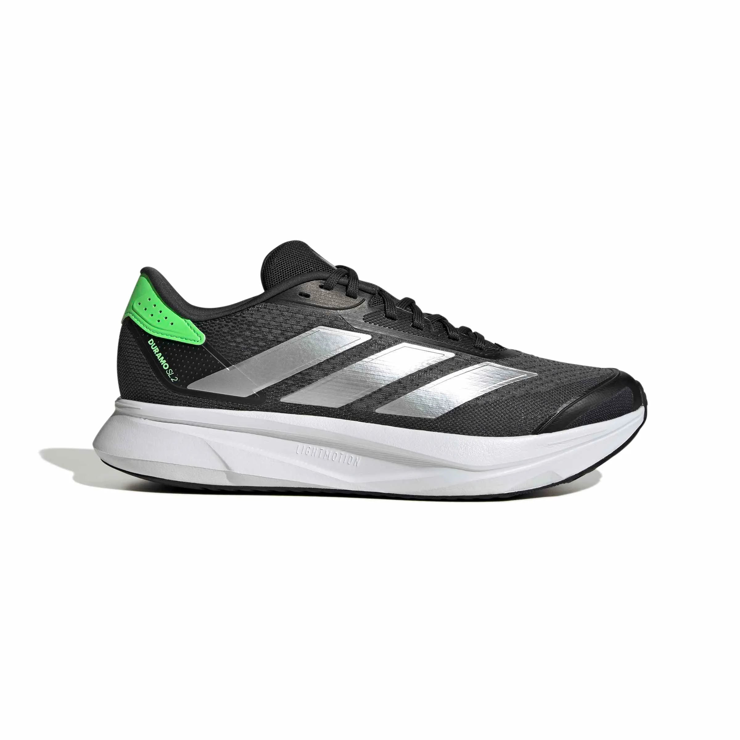 Adidas Uomo Duramo SL 2 Running Shoes, Carbon/Silver Met./Lime Burst, 44 2/3 EU - immagine 3