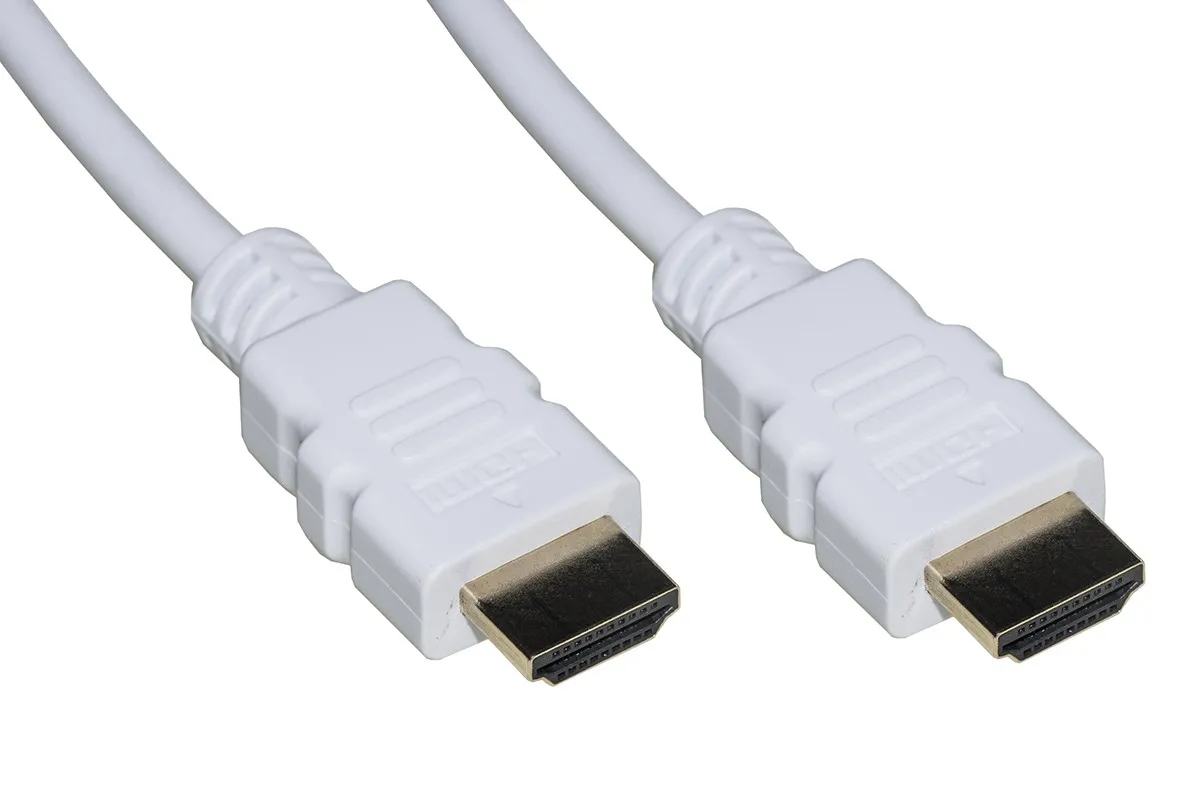 Cavo Hdmi® 4Kx2K Per Pc Notebook Hdtv Ecc Contatti Dorati Mt 1 Colore Bianco - immagine 1
