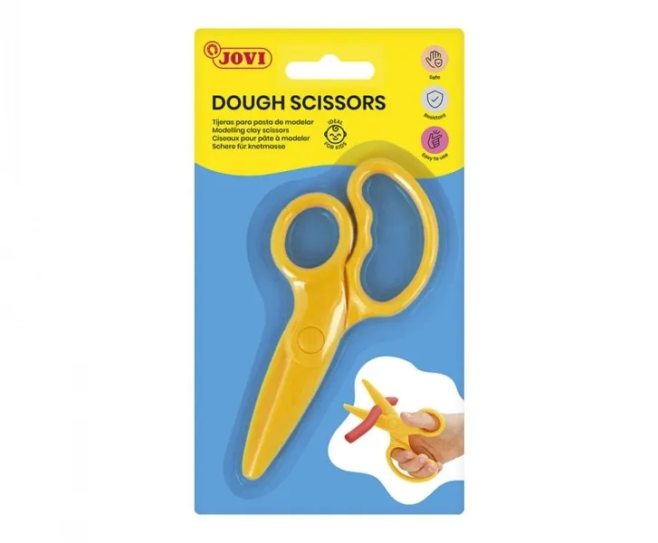 Forbici per pasta Jovi - Forbici per bambini - Tagliano anche la carta - Giallo - immagine 1