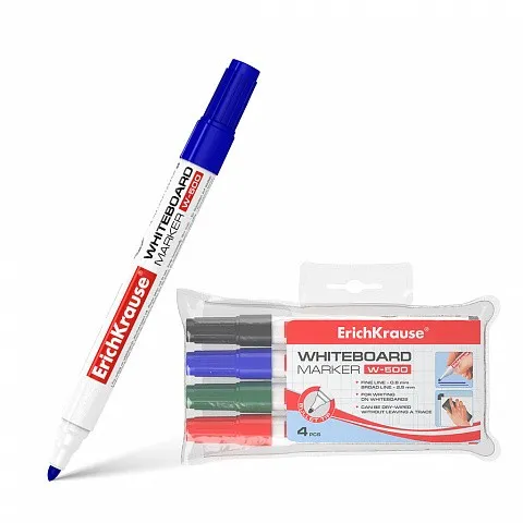 ErichKrause 12849 evidenziatore 4 pz Tipo di punta Nero Blu Verde Rosso - immagine 1