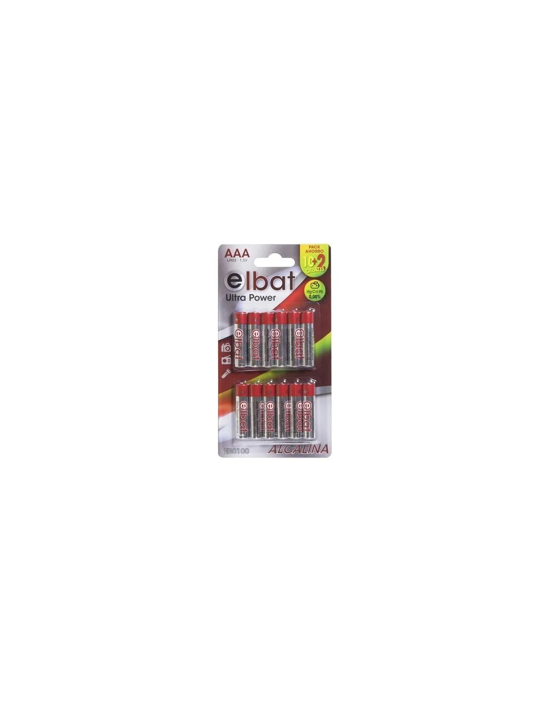 Elbat Confezione da 12 batterie alcaline LR03/AAA - immagine 1
