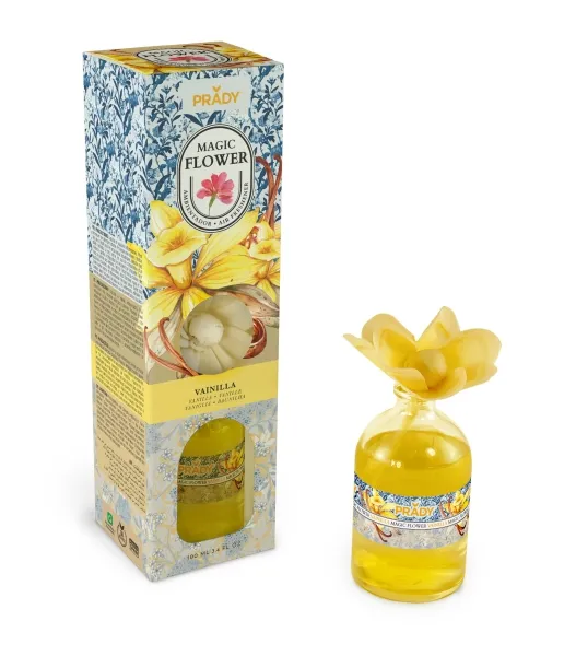 Deodorante per ambienti Prady Magic Flower alla vaniglia - Flacone in vetro da 100 ml - immagine 1