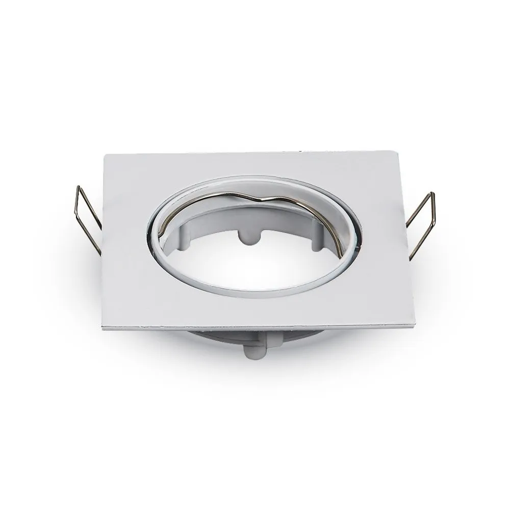V-TAC VT-779SQ PORTAFARETTO ORIENTABILE QUADRATO DA INCASSO PER LAMPADINE GU10 E GU5.3 - SKU 3590 - immagine 1