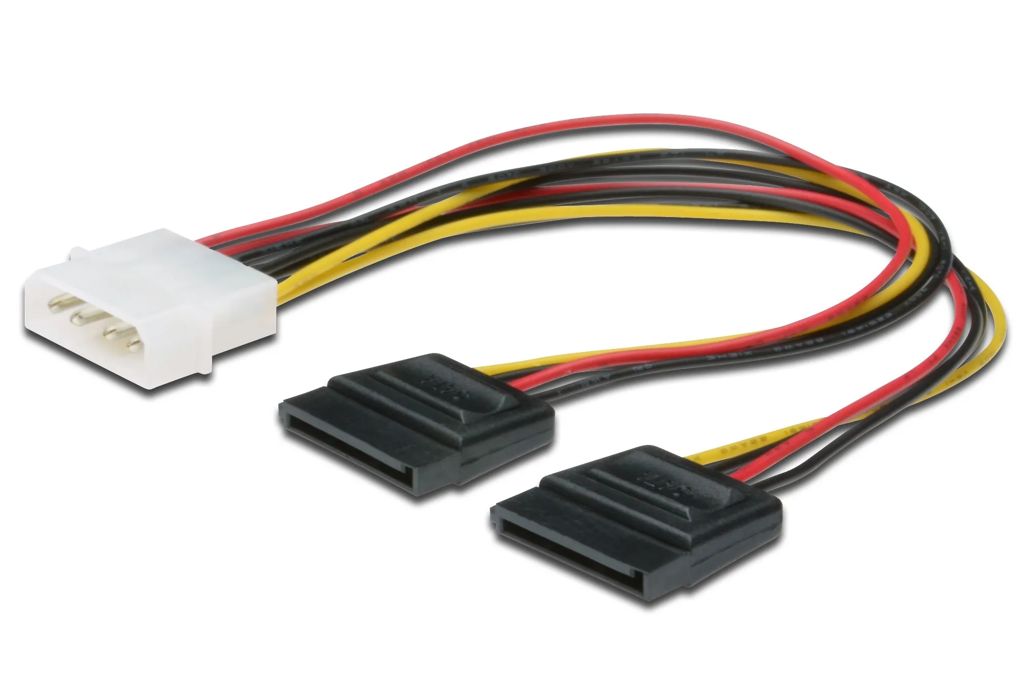 Cavo Splitter 1 X Molex Maschio - 2 X Sata Femmina Cm 15 - immagine 1
