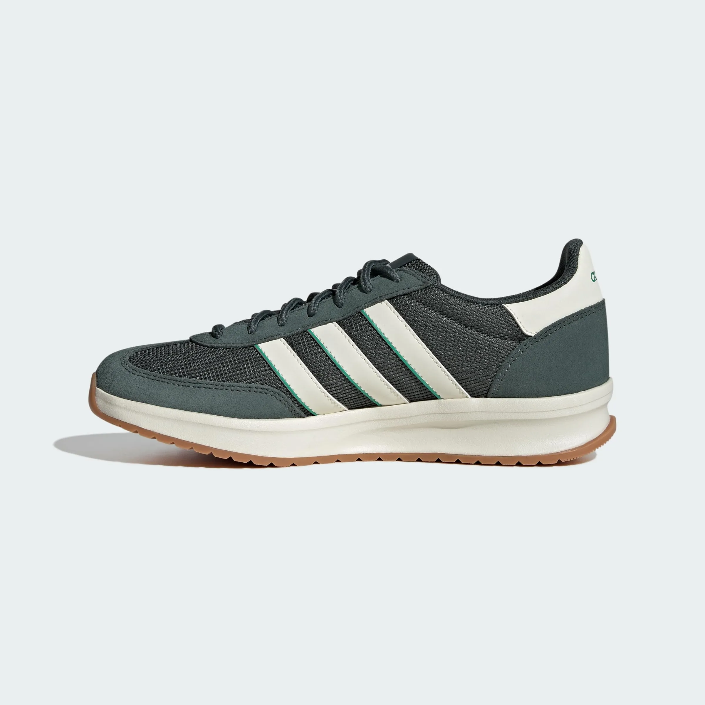 adidas Uomo Run 70S 2.0 Shoes, Legend Ivy/off White/Semi Court Green, 42 2/3 EU - immagine 4