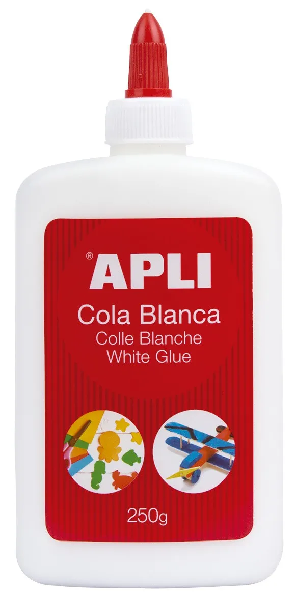 Colla bianca Apli in barattolo da 250 g - Asciugatura rapida - Impermeabile - Ideale per lavori creativi e progetti scolastici - immagine 1