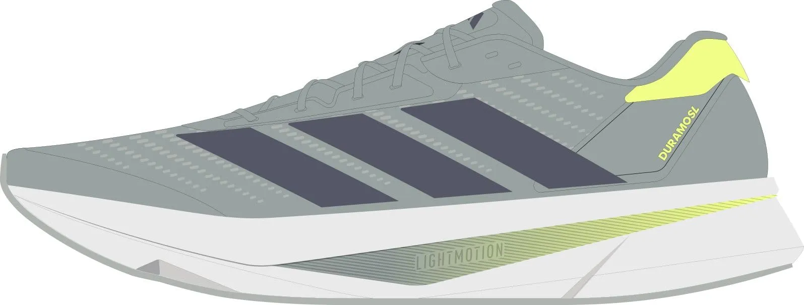 adidas Uomo Duramo SL 2 Running Shoes, Wonder Sage/preloved Violet/Hi-RES Yellow, 47 1/3 EU - immagine 8