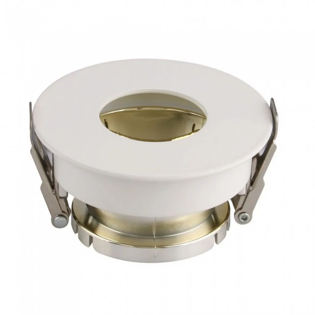 V-TAC Portafaretto LED da Incasso GU10 Rotondo Colore Bianco con Interno Oro - immagine 1