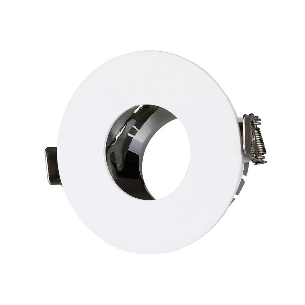 V-TAC Portafaretto LED da Incasso GU10 Rotondo Colore Bianco con Interno Cromato - immagine 1