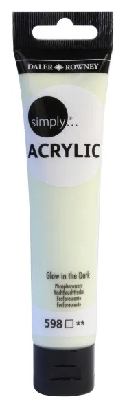 Colori acrilici Daler Rowney Simply - Tubetto di plastica - 75 ml - Fosforescenti - Colore fosforescente - immagine 1