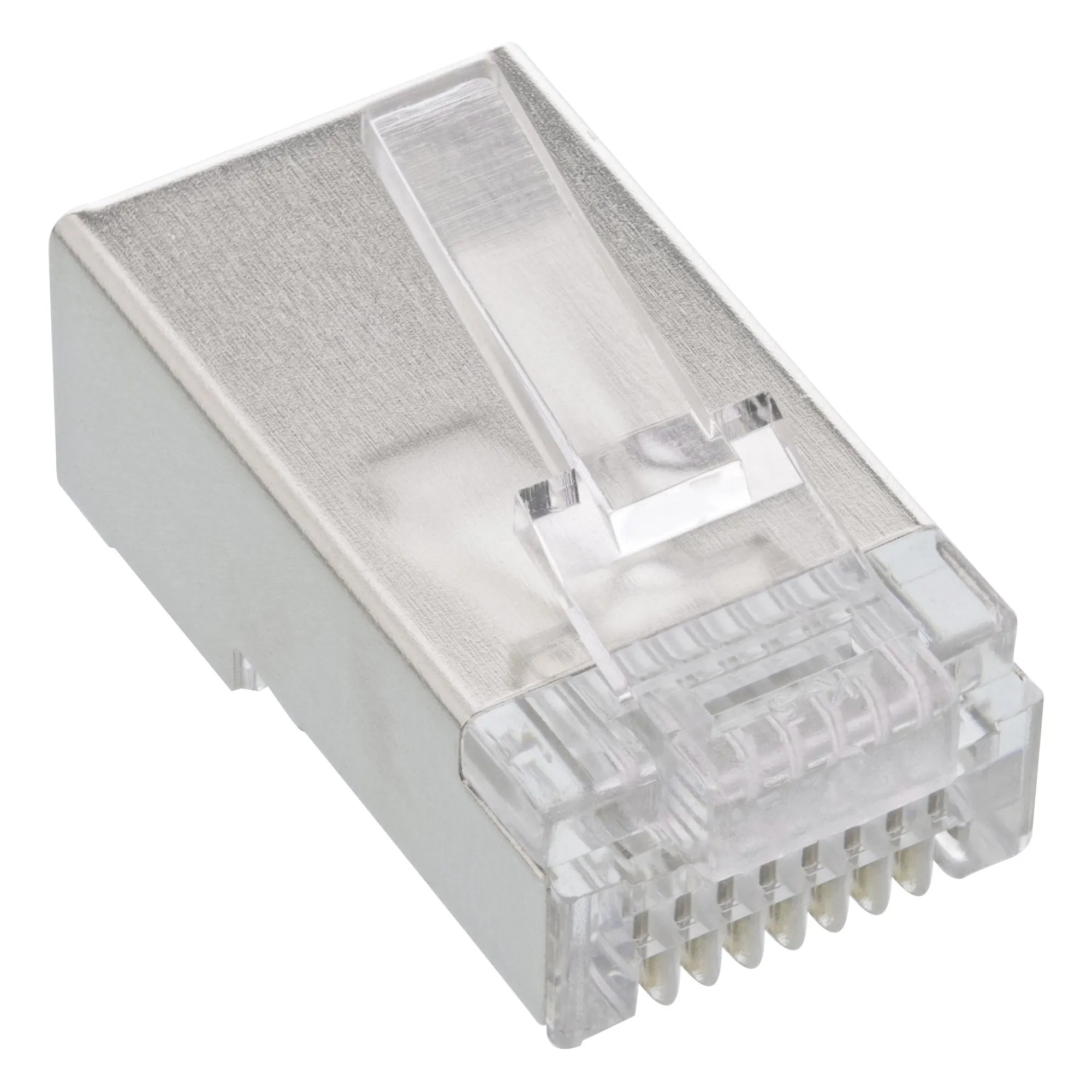 InLine Plug RJ45 Cat.5 schermato per cavo Lan AWG24 rigido Western Typ 10pz - immagine 1