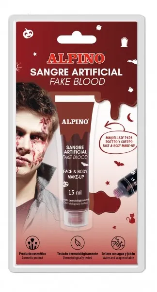 Flacone di sangue artificiale Alpino da 15 ml - Texture viscosa - Colore realistico - Dermatologicamente testato - Lavabile con acqua e sapone - immagine 1