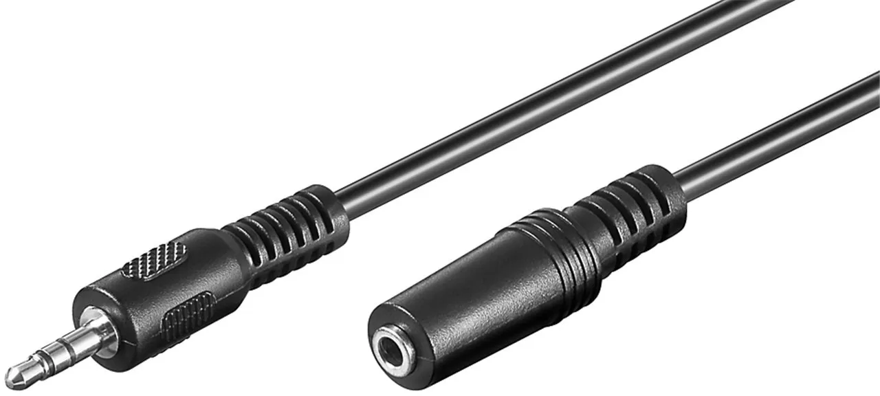 Cavo Stereo Jack 3.5 Mm. Prolunga Scheda Audio Per Cuffie/Casse Maschio/Femmina Mt. 10 - immagine 1