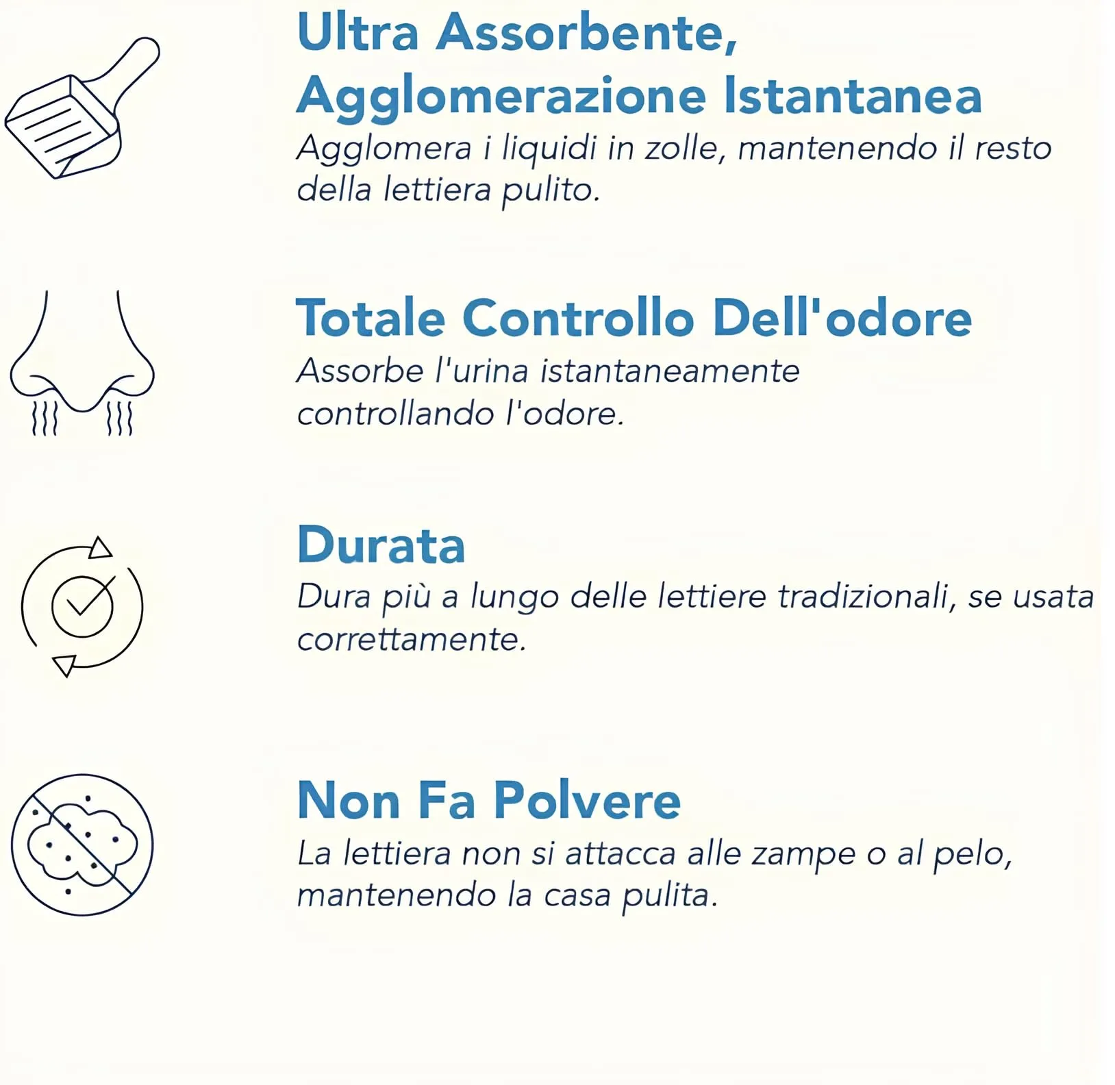 Almo Nature Grain Texture | Lettiera per Gatti 100% Vegetale, Biodegradabile e Compostabile - Agglomerante, Assorbente, No Odori, Non si Attacca al Pelo - 2.5kg - immagine 3